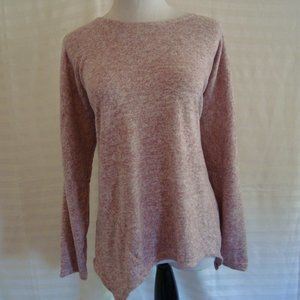 NWT Yak & Yeti Knit Pullover Top Long Sleeve Asymmetrical Hem Pockets Soft L/XL
